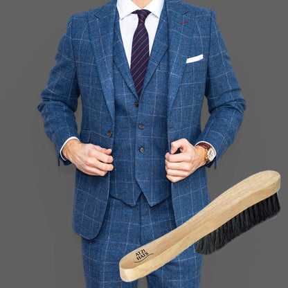 Fedora Hat Brush - Lint Remover and Duster for Felt Hats, 100% Horse Hair with Wooden Handle (Black)